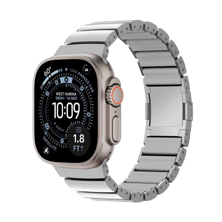 マグネットクラスプワンビーズシリコンチタン合金ウォッチバンド、Apple Watch 46mm / 49mm / 45mm / 44mm用、Apple Watch 42mm / 41mm / 40mm / 38mm用