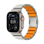 マグネットクラスプワンビーズシリコンチタン合金ウォッチバンド、Apple Watch 46mm / 49mm / 45mm / 44mm用、Apple Watch 42mm / 41mm / 40mm / 38mm用