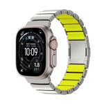 マグネットクラスプワンビーズシリコンチタン合金ウォッチバンド、Apple Watch 46mm / 49mm / 45mm / 44mm用、Apple Watch 42mm / 41mm / 40mm / 38mm用