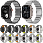 マグネットクラスプワンビーズシリコンチタン合金ウォッチバンド、Apple Watch 46mm / 49mm / 45mm / 44mm用、Apple Watch 42mm / 41mm / 40mm / 38mm用