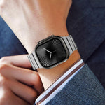 マグネットクラスプワンビーズシリコンチタン合金ウォッチバンド、Apple Watch 46mm / 49mm / 45mm / 44mm用、Apple Watch 42mm / 41mm / 40mm / 38mm用