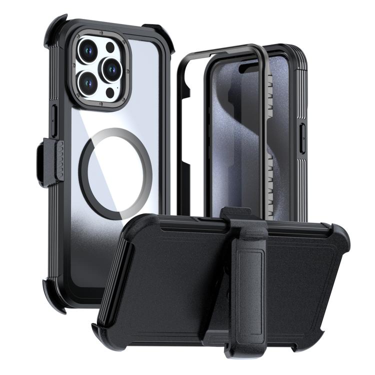 アクリル全面カバーマグネットスマホケース バッククリップ付き、iPhone 16 Plus用、iPhone 16用、iPhone 15 Pro Max用、iPhone 15 Pro用、iPhone 15 Plus / 14 Plus用、iPhone 15用