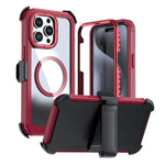 アクリル全面カバーマグネットスマホケース バッククリップ付き、iPhone 16 Plus用、iPhone 16用、iPhone 15 Pro Max用、iPhone 15 Pro用、iPhone 15 Plus / 14 Plus用、iPhone 15用