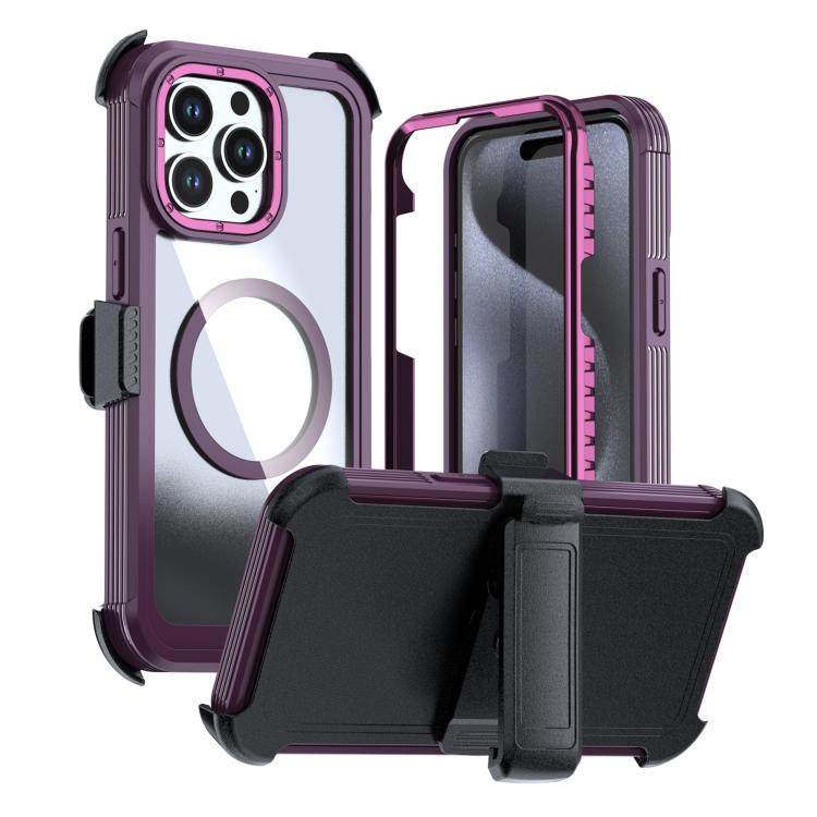 アクリル全面カバーマグネットスマホケース バッククリップ付き、iPhone 16 Plus用、iPhone 16用、iPhone 15 Pro Max用、iPhone 15 Pro用、iPhone 15 Plus / 14 Plus用、iPhone 15用
