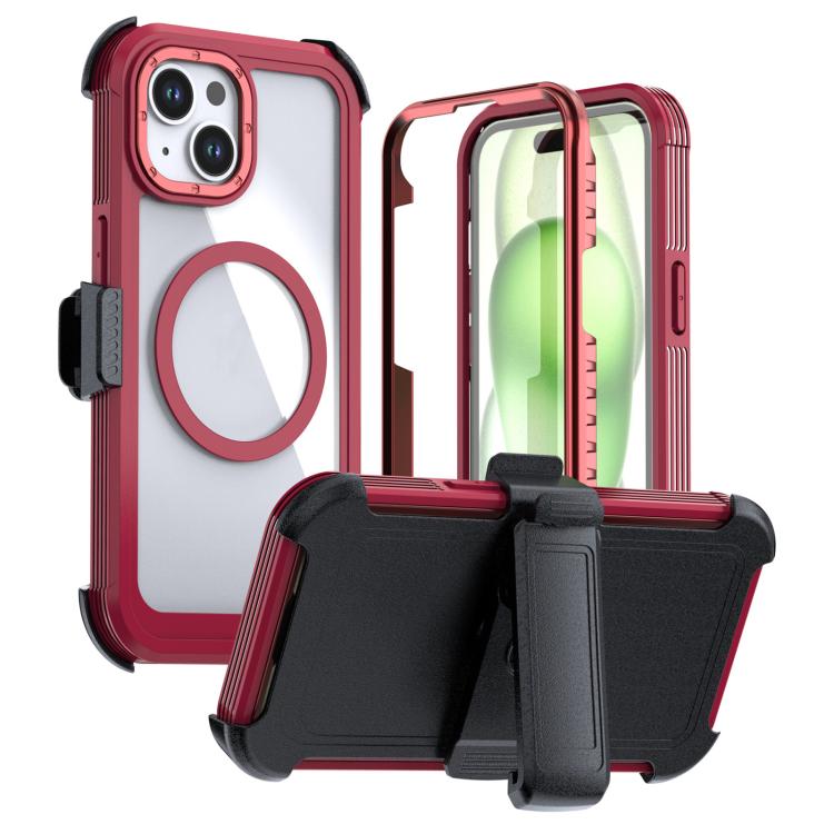 アクリル全面カバーマグネットスマホケース バッククリップ付き、iPhone 16 Plus用、iPhone 16用、iPhone 15 Pro Max用、iPhone 15 Pro用、iPhone 15 Plus / 14 Plus用、iPhone 15用