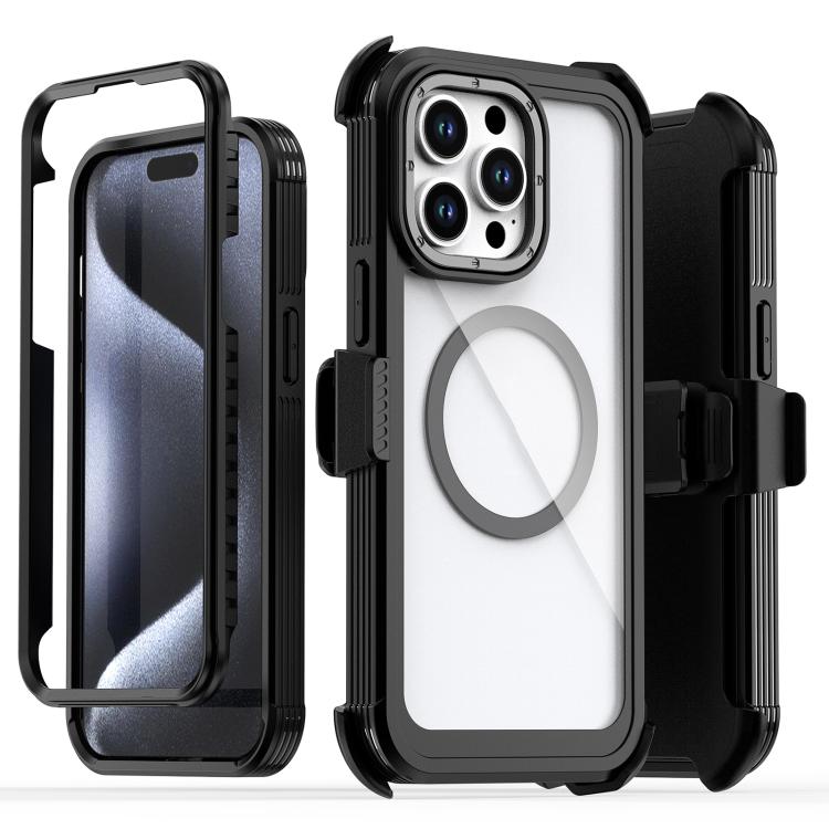 アクリル全面保護磁気スマホケース バッククリップ付き iPhone 14 / 13用、iPhone 14 Pro用、iPhone 14 Pro Max用、iPhone 13 Pro Max用、iPhone 13 Pro用、iPhone 12 / 12 Pro用