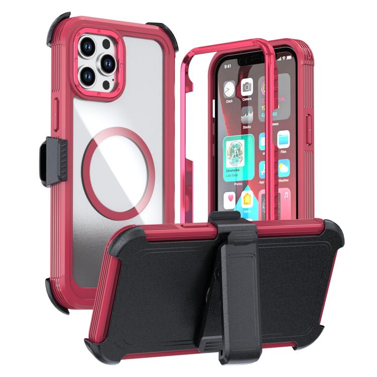 アクリル全面保護磁気スマホケース バッククリップ付き iPhone 14 / 13用、iPhone 14 Pro用、iPhone 14 Pro Max用、iPhone 13 Pro Max用、iPhone 13 Pro用、iPhone 12 / 12 Pro用