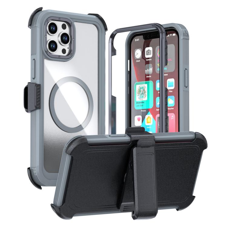 アクリル全面保護磁気スマホケース バッククリップ付き iPhone 14 / 13用、iPhone 14 Pro用、iPhone 14 Pro Max用、iPhone 13 Pro Max用、iPhone 13 Pro用、iPhone 12 / 12 Pro用