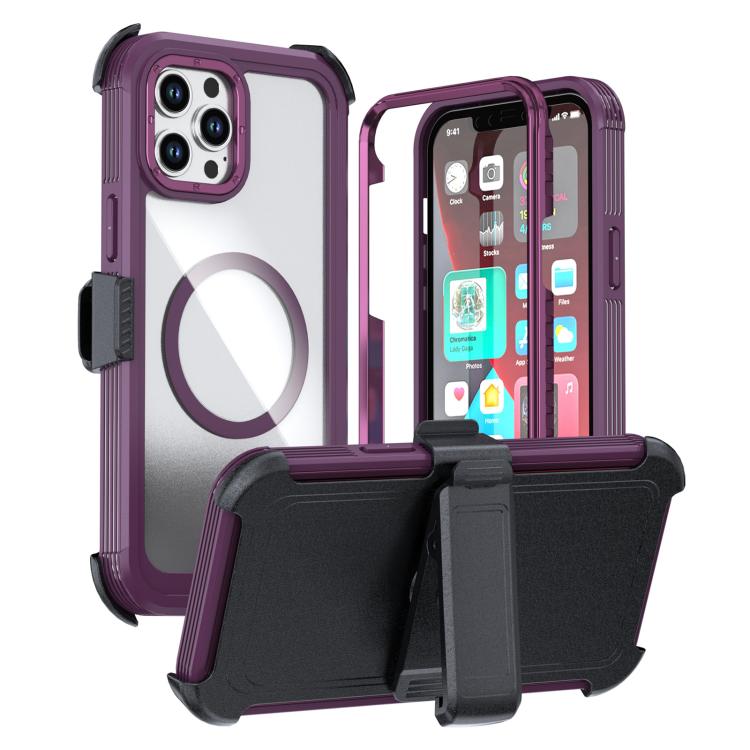 アクリル全面保護磁気スマホケース バッククリップ付き iPhone 14 / 13用、iPhone 14 Pro用、iPhone 14 Pro Max用、iPhone 13 Pro Max用、iPhone 13 Pro用、iPhone 12 / 12 Pro用