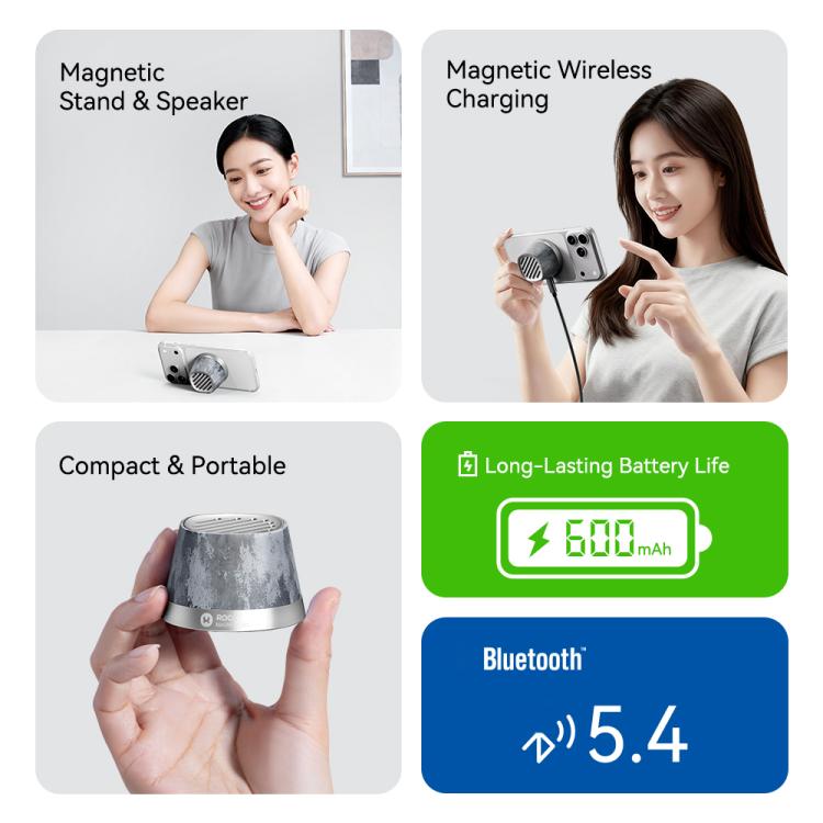 ROCK K13 Pro Mini Magnetic Wireless Charging Bluetooth Speaker