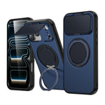 ShellGodマグネット回転ホルダー レンズシールドPC TPUハイブリッドスマホケース、iPhone 17 Pro Max用、iPhone 17 Pro用