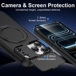 ShellGodマグネット回転ホルダー レンズシールドPC TPUハイブリッドスマホケース、iPhone 17 Pro Max用、iPhone 17 Pro用