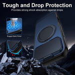 ShellGodマグネット回転ホルダー レンズシールドPC TPUハイブリッドスマホケース、iPhone 17 Pro Max用、iPhone 17 Pro用