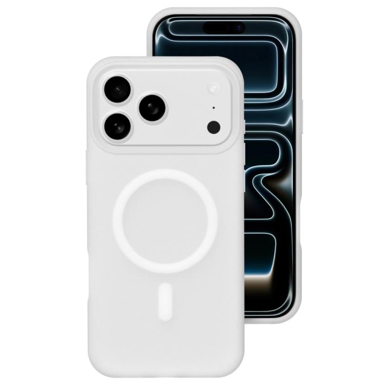 クリスタルクリアカラー 肌に優しい感触 液体シリコン 磁気スマホケース、iPhone 17 Pro Max用、iPhone 17 Pro用、iPhone 17用、iPhone 16 Pro Max用、iPhone 16 Pro用