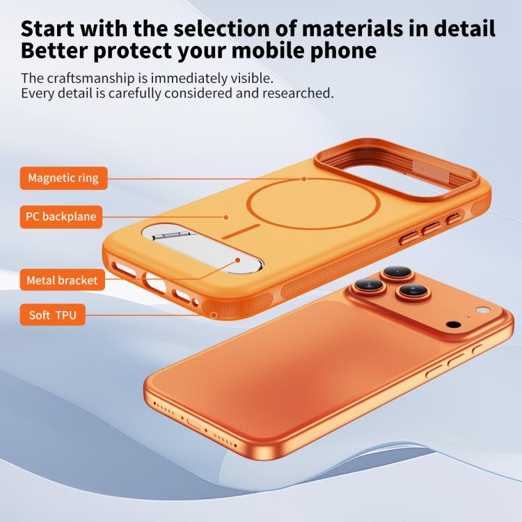 ツートンカラー 模造オリジナル 磁気スマホケース ホルダー付き、iPhone 17 Pro Max用、iPhone 17 Pro用