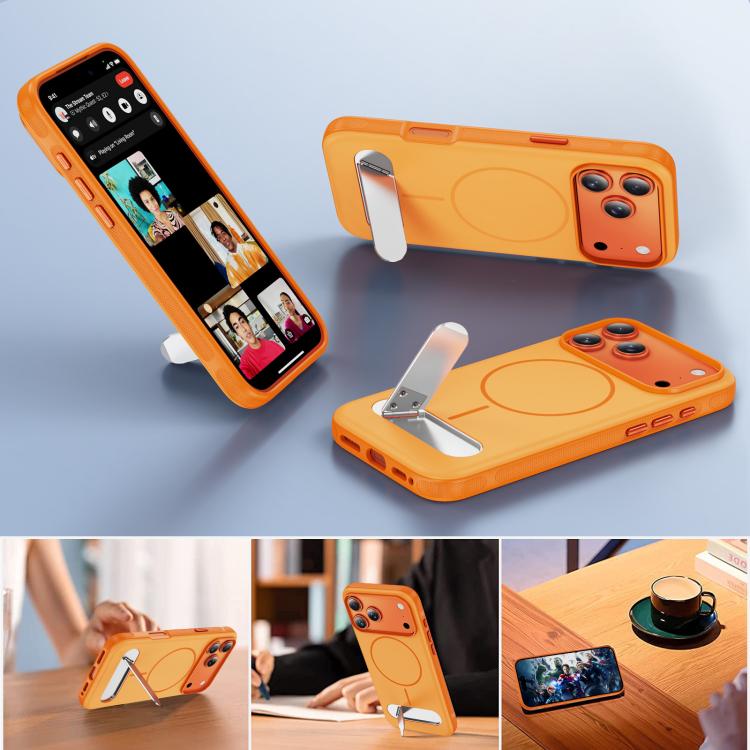 ツートンカラー 模造オリジナル 磁気スマホケース ホルダー付き、iPhone 17 Pro Max用、iPhone 17 Pro用