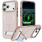 ツートンカラー 模造オリジナル 磁気スマホケース ホルダー付き、iPhone 17 Pro Max用、iPhone 17 Pro用