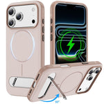 ツートンカラー 模造オリジナル 磁気スマホケース ホルダー付き、iPhone 17 Pro Max用、iPhone 17 Pro用
