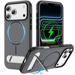 ツートンカラー 模造オリジナル 磁気スマホケース ホルダー付き、iPhone 17 Pro Max用、iPhone 17 Pro用
