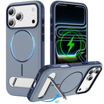 ツートンカラー 模造オリジナル 磁気スマホケース ホルダー付き、iPhone 17 Pro Max用、iPhone 17 Pro用
