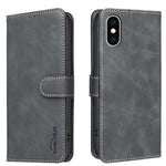 無地カーフスキン調RFIDヴィーガンレザースマホケース、iPhone XS Max用、iPhone 6 Plus/7 Plus/8 Plus用、iPhone 6 / 7 / 8用