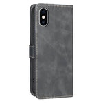 無地カーフスキン調RFIDヴィーガンレザースマホケース、iPhone XS Max用、iPhone 6 Plus/7 Plus/8 Plus用、iPhone 6 / 7 / 8用