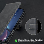 無地カーフスキン調RFIDヴィーガンレザースマホケース、iPhone XS Max用、iPhone 6 Plus/7 Plus/8 Plus用、iPhone 6 / 7 / 8用