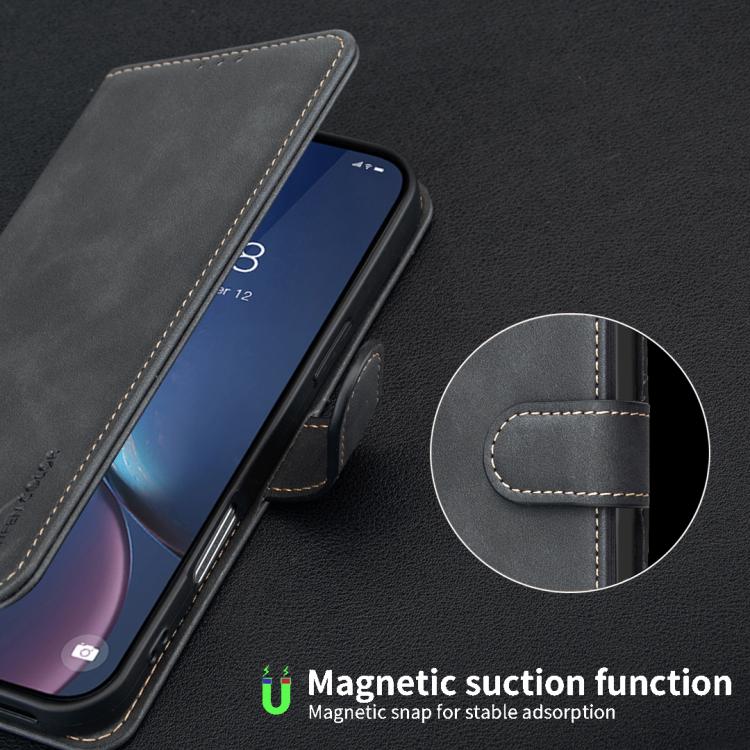 無地カーフスキン調RFIDヴィーガンレザースマホケース、iPhone XS Max用、iPhone 6 Plus/7 Plus/8 Plus用、iPhone 6 / 7 / 8用