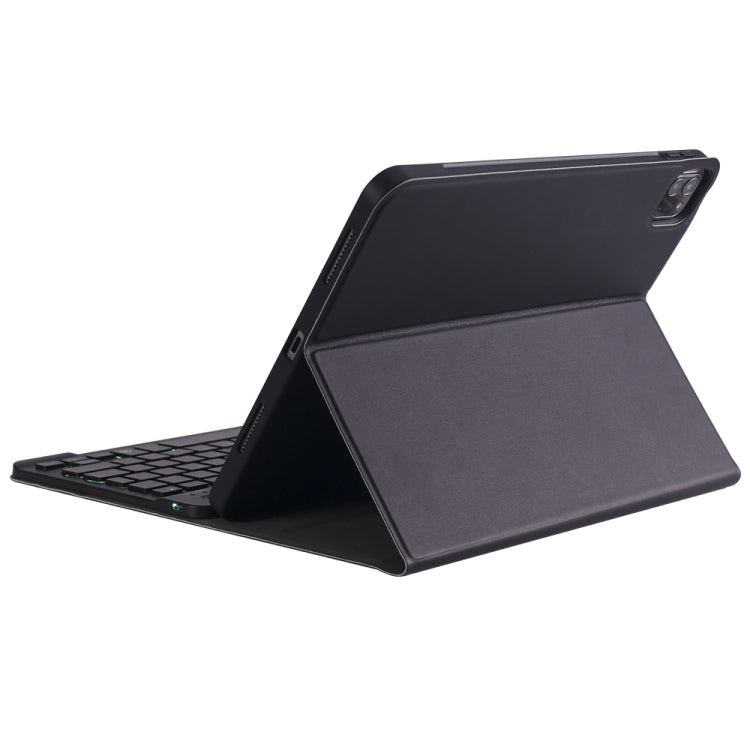 A098BS 着脱式 超薄型 バックライト Bluetoothキーボード保護ケース iPad Air 11 2024 / 2025 / Air 4 10.9インチ 2020用 スタンド＆ペンスロット付き, A098BS