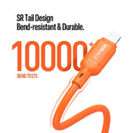 DUX DUCIS SILIシリーズ 27W Type-C to 8ピン シリコンデータケーブル 長さ: 1m, Type-C to 8ピン