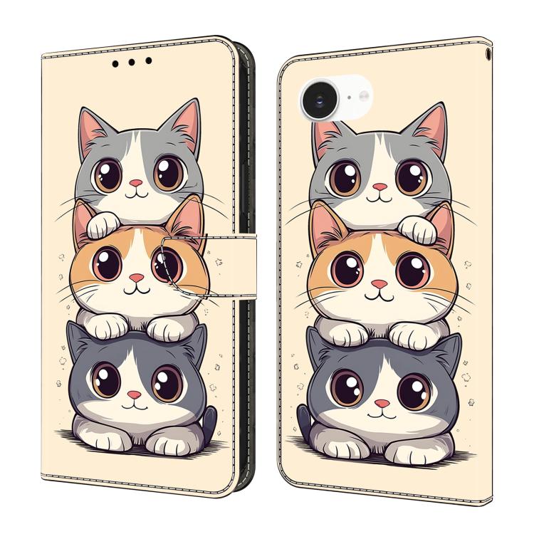 クリスタル風塗装 ヴィーガンレザースマホケース、iPhone 17e / 16e用、iPhone 17 Pro Max用、iPhone 17 Pro用、iPhone 17用