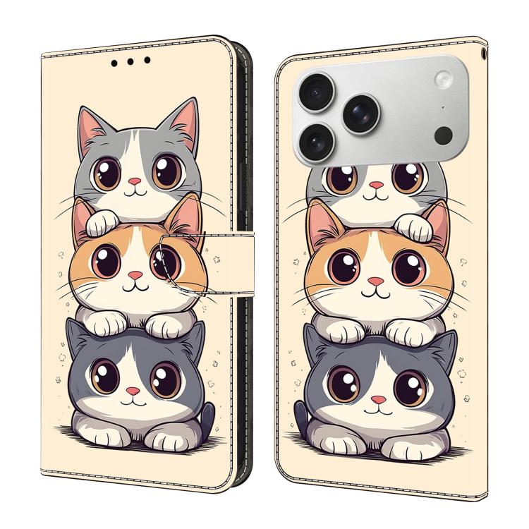クリスタル風塗装 ヴィーガンレザースマホケース、iPhone 17e / 16e用、iPhone 17 Pro Max用、iPhone 17 Pro用、iPhone 17用