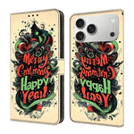 クリスタル風塗装 ヴィーガンレザースマホケース、iPhone 17e / 16e用、iPhone 17 Pro Max用、iPhone 17 Pro用、iPhone 17用