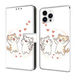 Crystal-Like Painted Vegan Leather Phone Case, For iPhone 15 Pro Max, For iPhone 15 Pro, For iPhone 14 / 13, For iPhone 14 Pro