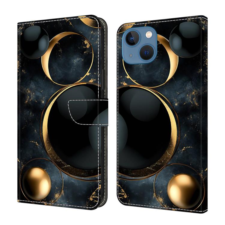 Crystal-Like Painted Vegan Leather Phone Case, For iPhone 15 Pro Max, For iPhone 15 Pro, For iPhone 14 / 13, For iPhone 14 Pro