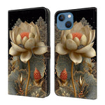 Crystal-Like Painted Vegan Leather Phone Case, For iPhone 15 Pro Max, For iPhone 15 Pro, For iPhone 14 / 13, For iPhone 14 Pro
