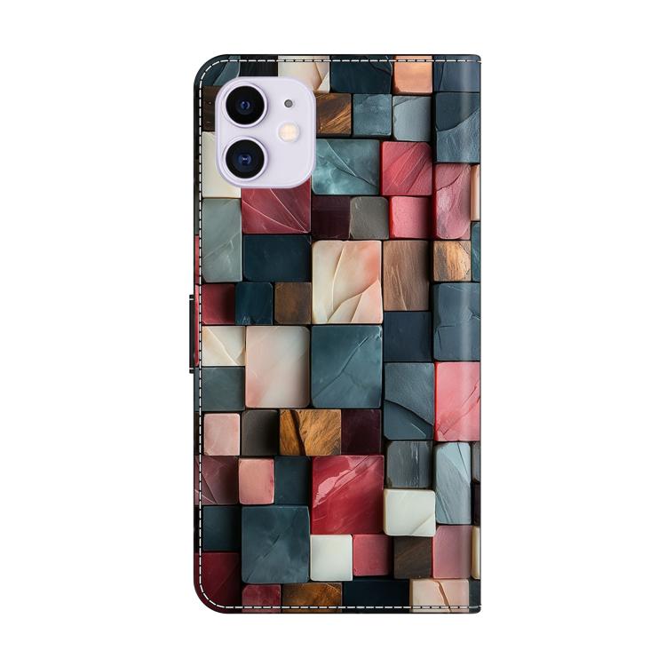 クリスタル風ペイントヴィーガンレザースマホケース、iPhone 11用