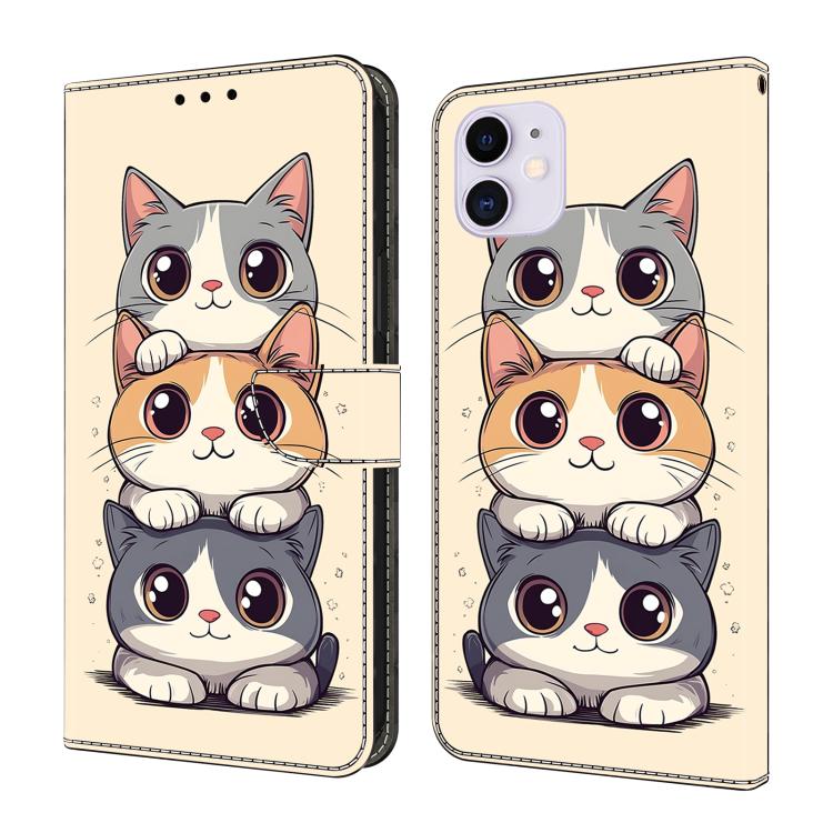 クリスタル風ペイントヴィーガンレザースマホケース、iPhone 11用
