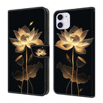 クリスタル風ペイントヴィーガンレザースマホケース、iPhone 11用