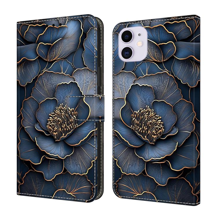 クリスタル風ペイントヴィーガンレザースマホケース、iPhone 11用
