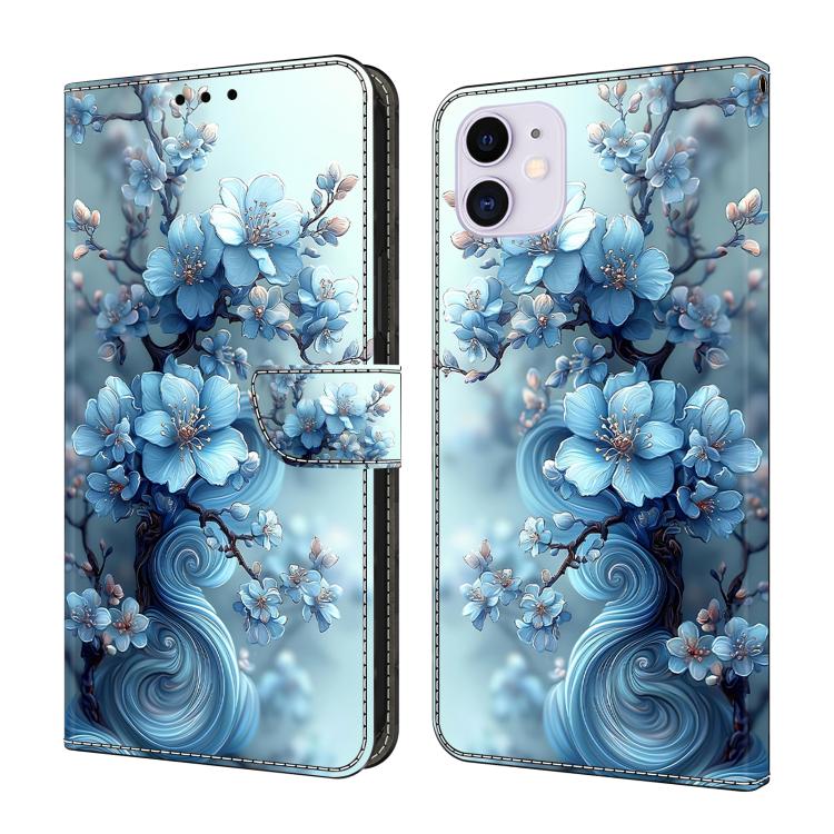 クリスタル風ペイントヴィーガンレザースマホケース、iPhone 11用