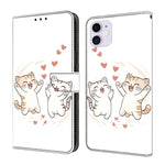 クリスタル風ペイントヴィーガンレザースマホケース、iPhone 11用