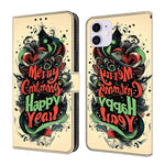 クリスタル風ペイントヴィーガンレザースマホケース、iPhone 11用