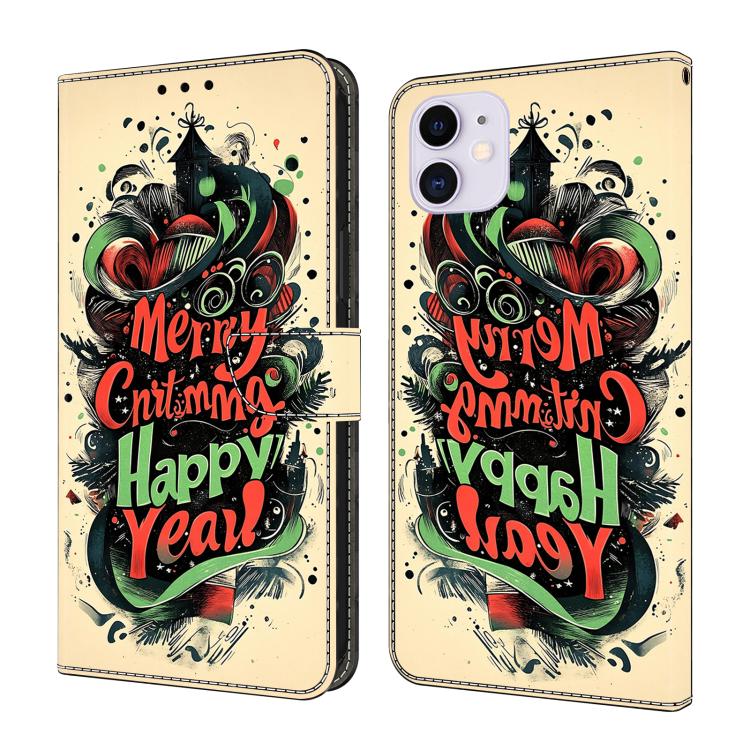 クリスタル風ペイントヴィーガンレザースマホケース、iPhone 11用