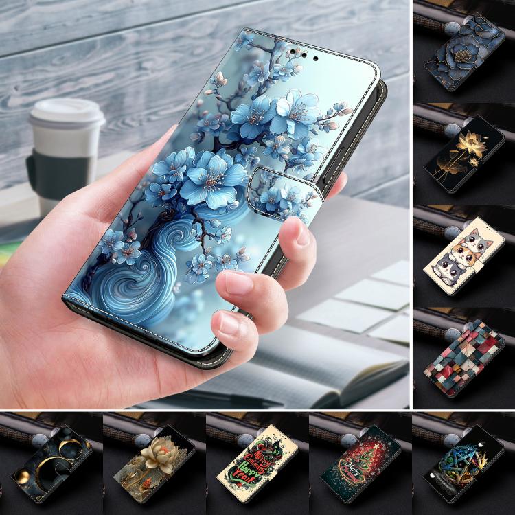 クリスタル風塗装 ヴィーガンレザースマホケース、iPhone 17e / 16e用、iPhone 17 Pro Max用、iPhone 17 Pro用、iPhone 17用