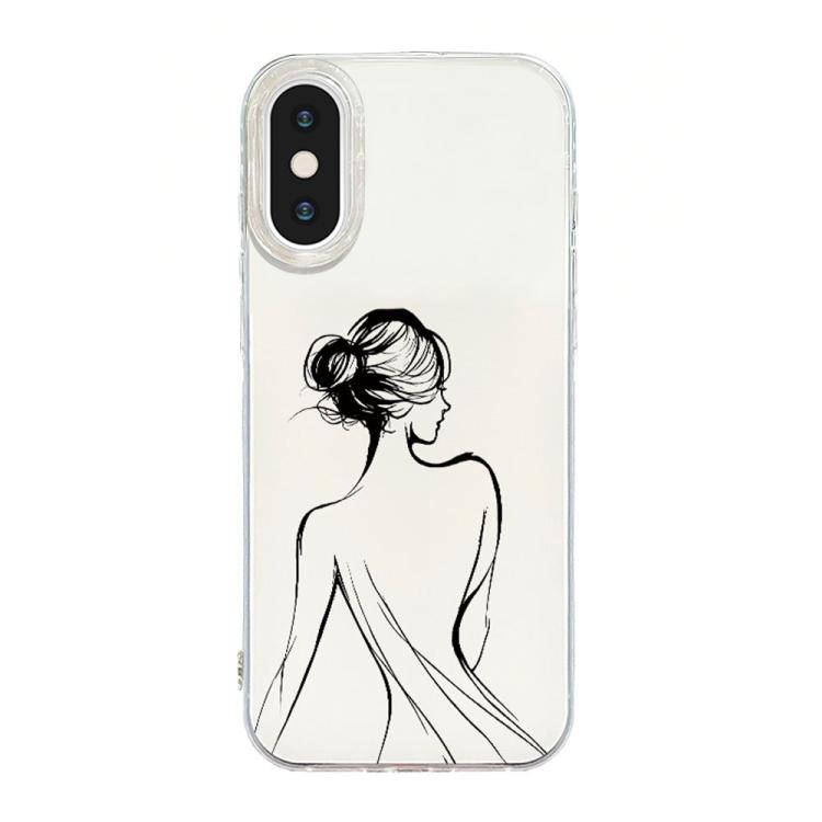 透明フレームIMDクリームフォンケース iPhone 11 Pro Max用、iPhone 11用、iPhone 11 Pro用、iPhone X / XS用、iPhone XR用、iPhone XS Max用、iPhone 8 Plus / 7 Plus用