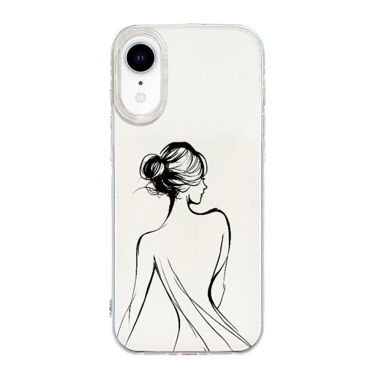 透明フレームIMDクリームフォンケース iPhone 11 Pro Max用、iPhone 11用、iPhone 11 Pro用、iPhone X / XS用、iPhone XR用、iPhone XS Max用、iPhone 8 Plus / 7 Plus用