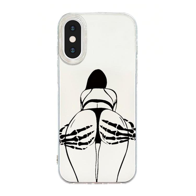 透明フレームIMDクリームフォンケース iPhone 11 Pro Max用、iPhone 11用、iPhone 11 Pro用、iPhone X / XS用、iPhone XR用、iPhone XS Max用、iPhone 8 Plus / 7 Plus用