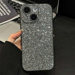 アクリルラインストーン 全面保護スマホケース、iPhone 14用、iPhone 14 Pro用、iPhone 14 Pro Max用、iPhone 13 Pro Max用、iPhone 13 Pro用、iPhone 13用