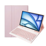iPad Air 11 2024 / 2025 / Air 4 2020 / Air 5 2022 用 A098B 着脱式 ABS 超薄型 キャンディカラー Bluetoothキーボード保護ケース スタンド＆ペンスロット付き, A098B
